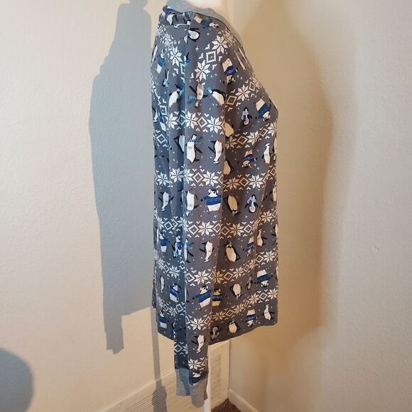 Hannah Andersson Winter Penguin Organic Cotton Pajama Top Size Medium - Picture 9 of 13